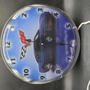 Backlit LED Clock- C6 Supersonic Blue for 2005-2013 Corvette